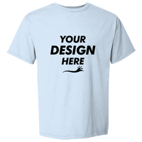 ComfortWash by Hanes Men's Garment-Dyed T-Shirt, Soothing Blue, Front view, Mockup