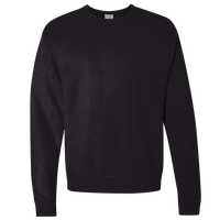 ComfortWash by Hanes Unisex Garment-Dyed Crewneck Sweatshirt, Black, Front view