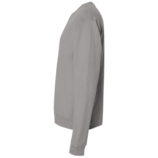 ComfortWash by Hanes Unisex Garment-Dyed Crewneck Sweatshirt, Concrete Grey, Left Sleeve view