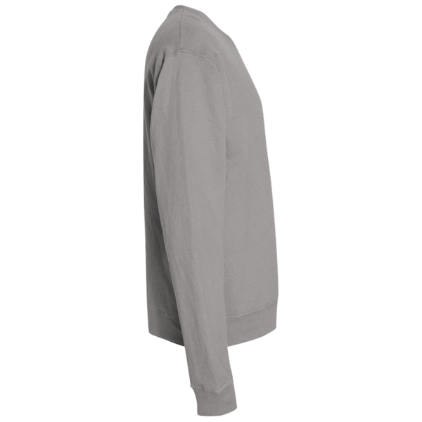 ComfortWash by Hanes Unisex Garment-Dyed Crewneck Sweatshirt, Concrete Grey, Right Sleeve view