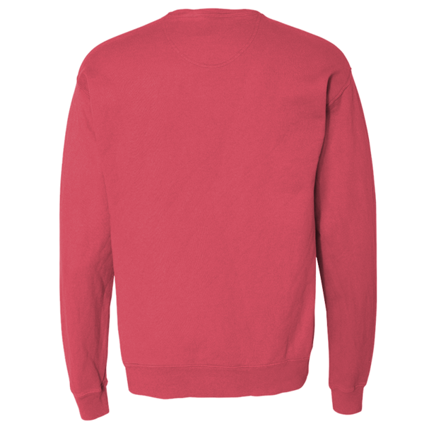 ComfortWash by Hanes Unisex Garment-Dyed Crewneck Sweatshirt, Crimson Fall, Back view