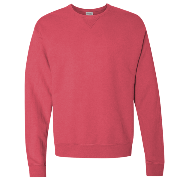 ComfortWash by Hanes Unisex Garment-Dyed Crewneck Sweatshirt, Crimson Fall, Front view