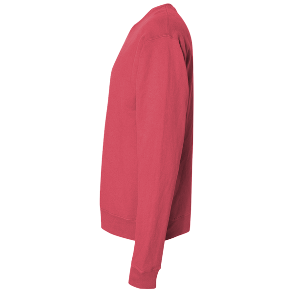 ComfortWash by Hanes Unisex Garment-Dyed Crewneck Sweatshirt, Crimson Fall, Left Sleeve view