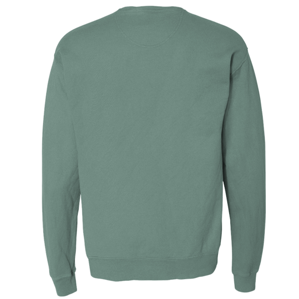 ComfortWash by Hanes Unisex Garment-Dyed Crewneck Sweatshirt, Cypress Green, Back view