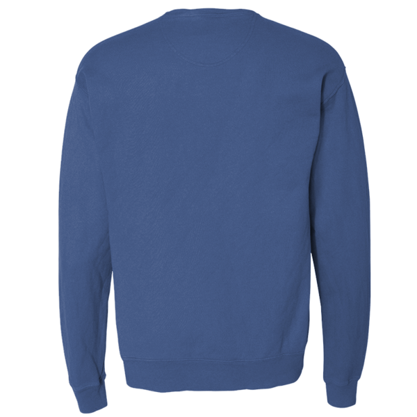 ComfortWash by Hanes Unisex Garment-Dyed Crewneck Sweatshirt, Deep Forte Blue, Back view