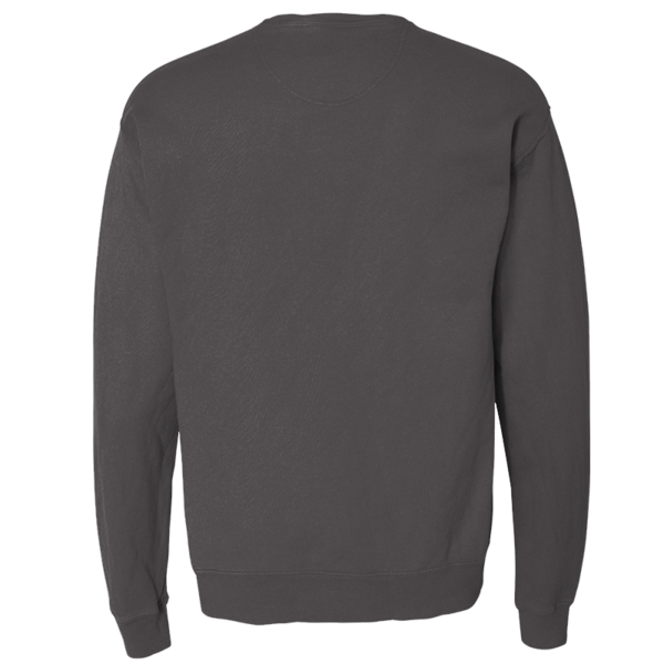 ComfortWash by Hanes Unisex Garment-Dyed Crewneck Sweatshirt, New Railroad Grey, Back view