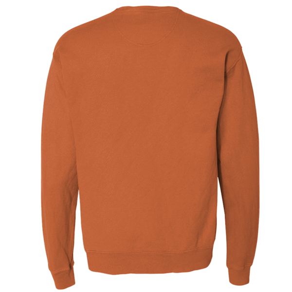 ComfortWash by Hanes Unisex Garment-Dyed Crewneck Sweatshirt, Texas Orange, Back view