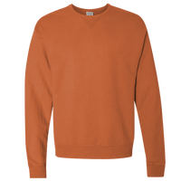 ComfortWash by Hanes Unisex Garment-Dyed Crewneck Sweatshirt, Texas Orange, Front view