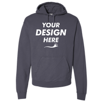 ComfortWash by Hanes Unisex Garment-Dyed Hooded Sweatshirt, Anchor Slate, Front view, Mockup