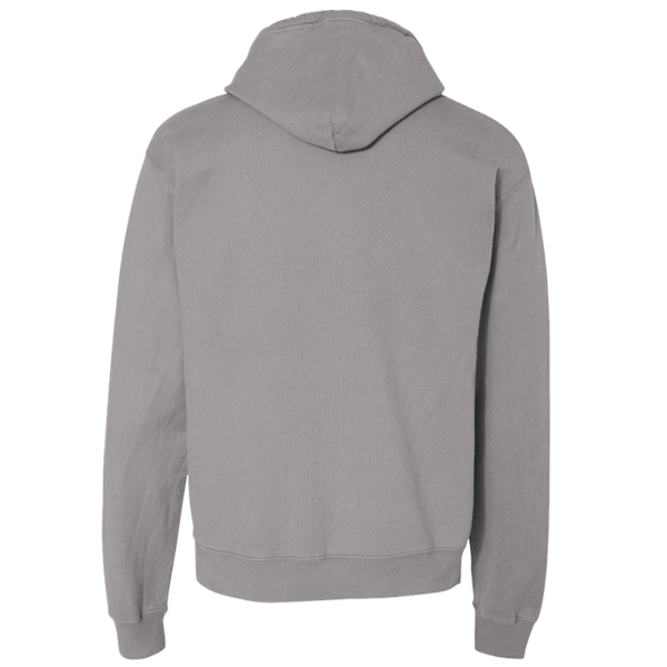 ComfortWash by Hanes Unisex Garment-Dyed Hooded Sweatshirt, Concrete Grey, Back view