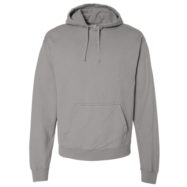 ComfortWash by Hanes Unisex Garment-Dyed Hooded Sweatshirt, Concrete Grey, Front view