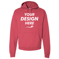 ComfortWash by Hanes Unisex Garment-Dyed Hooded Sweatshirt, Crimson Fall, Front view, Mockup
