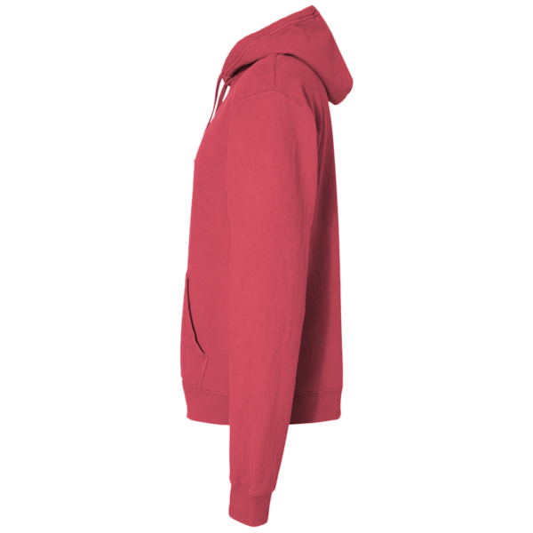 ComfortWash by Hanes Unisex Garment-Dyed Hooded Sweatshirt, Crimson Fall, Left Sleeve view