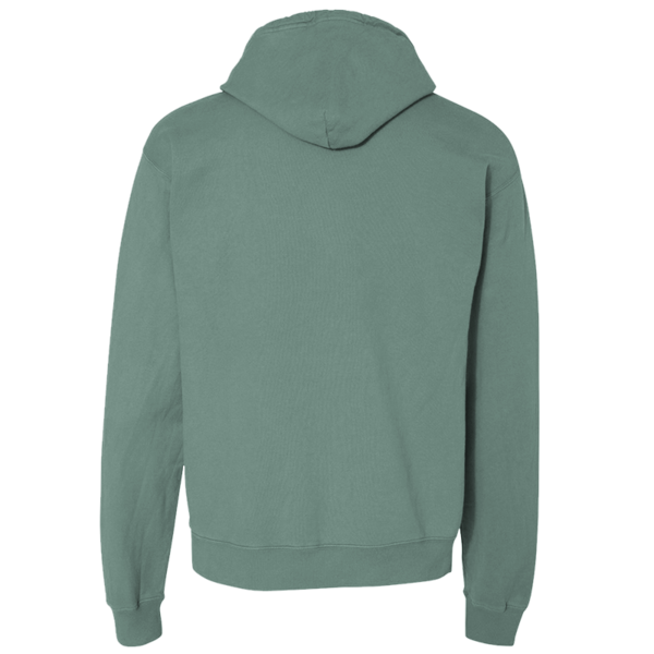 ComfortWash by Hanes Unisex Garment-Dyed Hooded Sweatshirt, Cypress Green, Back view
