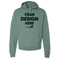 ComfortWash by Hanes Unisex Garment-Dyed Hooded Sweatshirt, Cypress Green, Front view, Mockup