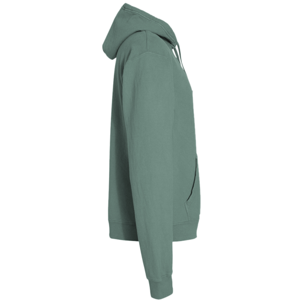ComfortWash by Hanes Unisex Garment-Dyed Hooded Sweatshirt, Cypress Green, Right Sleeve view
