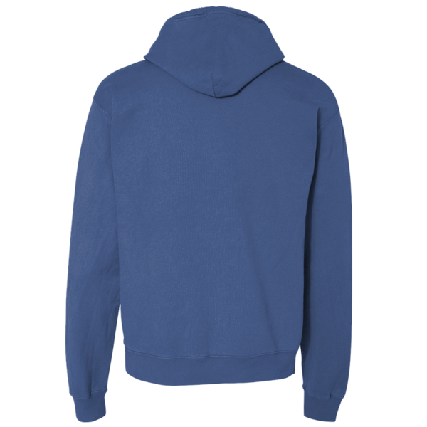 ComfortWash by Hanes Unisex Garment-Dyed Hooded Sweatshirt, Deep Forte Blue, Back view