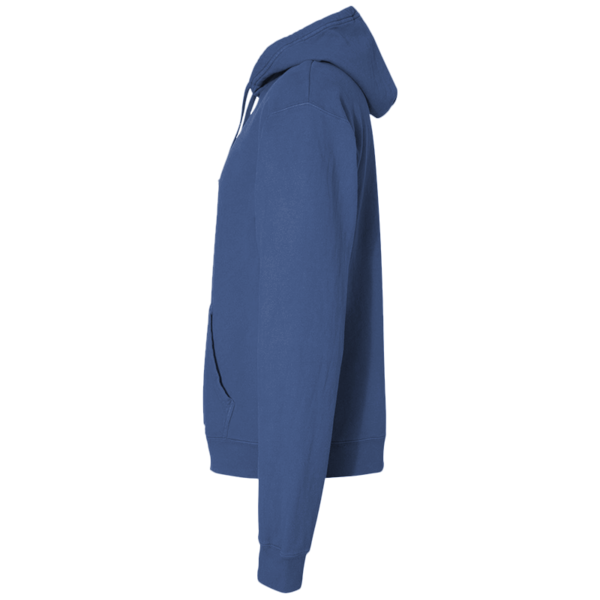 ComfortWash by Hanes Unisex Garment-Dyed Hooded Sweatshirt, Deep Forte Blue, Left Sleeve view