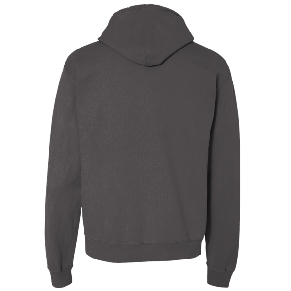 ComfortWash by Hanes Unisex Garment-Dyed Hooded Sweatshirt, New Railroad Grey, Back view