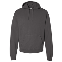 ComfortWash by Hanes Unisex Garment-Dyed Hooded Sweatshirt, New Railroad Grey, Front view