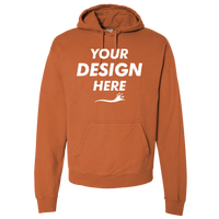 ComfortWash by Hanes Unisex Garment-Dyed Hooded Sweatshirt, Texas Orange, Front view, Mockup
