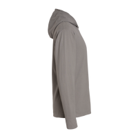 ComfortWash by Hanes Unisex Garment-Dyed Jersey Hooded Long Sleeve T-Shirt, Concrete Grey, Right Sleeve view
