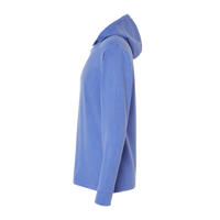 ComfortWash by Hanes Unisex Garment-Dyed Jersey Hooded Long Sleeve T-Shirt, Deep Forte Blue, Left Sleeve view