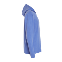 ComfortWash by Hanes Unisex Garment-Dyed Jersey Hooded Long Sleeve T-Shirt, Deep Forte Blue, Right Sleeve view