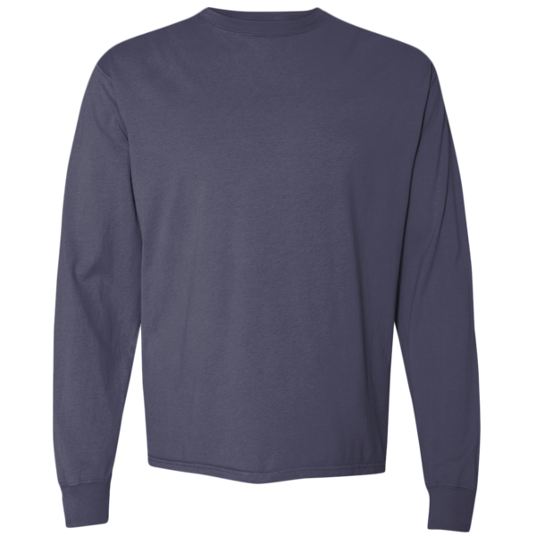 ComfortWash by Hanes Unisex Garment-Dyed Long Sleeve T-Shirt, Anchor Slate, Front view