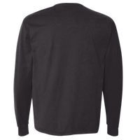 ComfortWash by Hanes Unisex Garment-Dyed Long Sleeve T-Shirt, Black, Back view