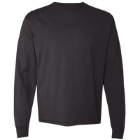 ComfortWash by Hanes Unisex Garment-Dyed Long Sleeve T-Shirt, Black, Front view