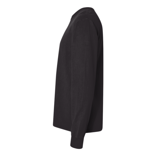 ComfortWash by Hanes Unisex Garment-Dyed Long Sleeve T-Shirt, Black, Left Sleeve view