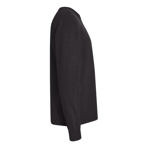 ComfortWash by Hanes Unisex Garment-Dyed Long Sleeve T-Shirt, Black, Right Sleeve view