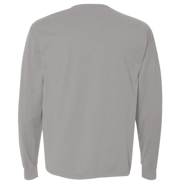 ComfortWash by Hanes Unisex Garment-Dyed Long Sleeve T-Shirt, Concrete Grey, Back view
