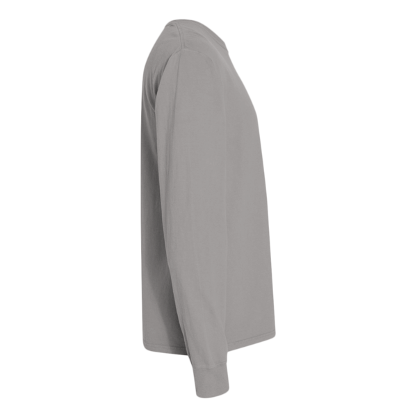 ComfortWash by Hanes Unisex Garment-Dyed Long Sleeve T-Shirt, Concrete Grey, Right Sleeve view