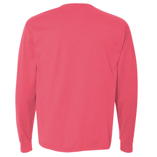 ComfortWash by Hanes Unisex Garment-Dyed Long Sleeve T-Shirt, Crimson Fall, Back view
