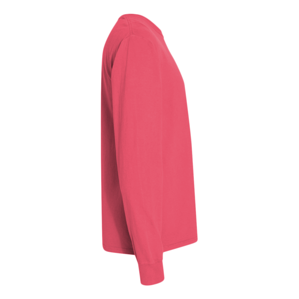 ComfortWash by Hanes Unisex Garment-Dyed Long Sleeve T-Shirt, Crimson Fall, Right Sleeve view
