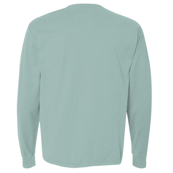 ComfortWash by Hanes Unisex Garment-Dyed Long Sleeve T-Shirt, Cypress Green, Back view