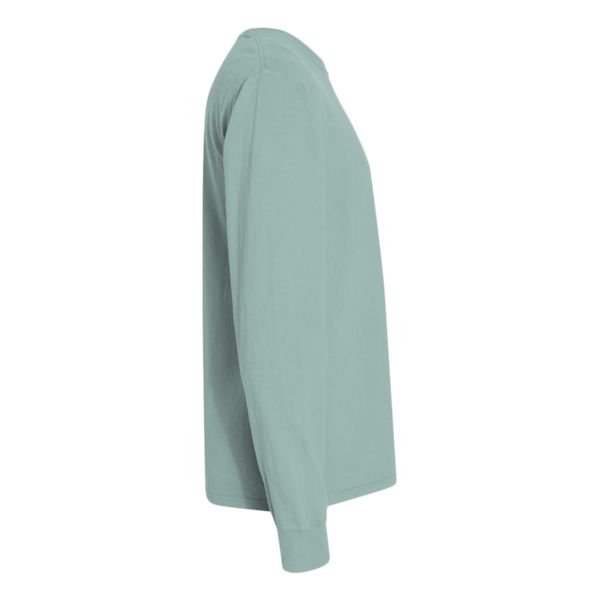 ComfortWash by Hanes Unisex Garment-Dyed Long Sleeve T-Shirt, Cypress Green, Right Sleeve view