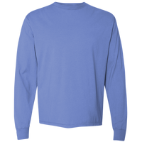 ComfortWash by Hanes Unisex Garment-Dyed Long Sleeve T-Shirt, Deep Forte Blue, Front view