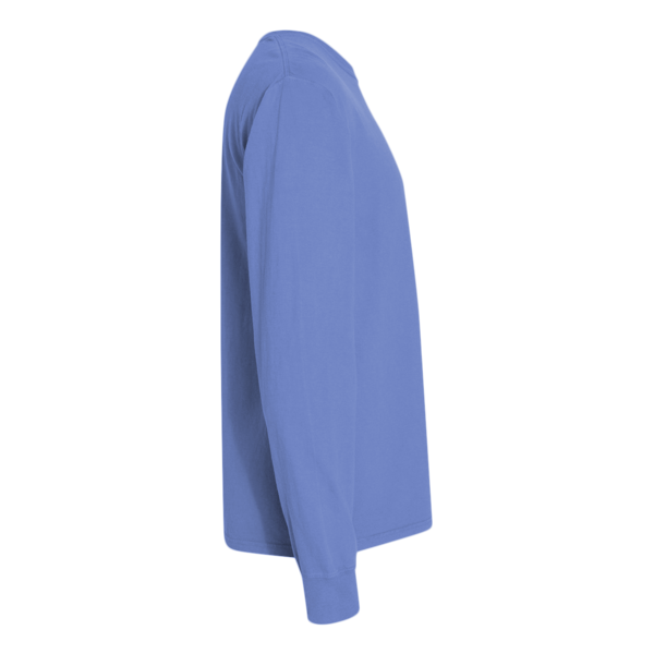 ComfortWash by Hanes Unisex Garment-Dyed Long Sleeve T-Shirt, Deep Forte Blue, Right Sleeve view