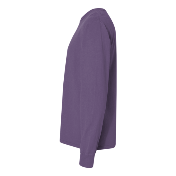 ComfortWash by Hanes Unisex Garment-Dyed Long Sleeve T-Shirt, Grape Soda, Left Sleeve view