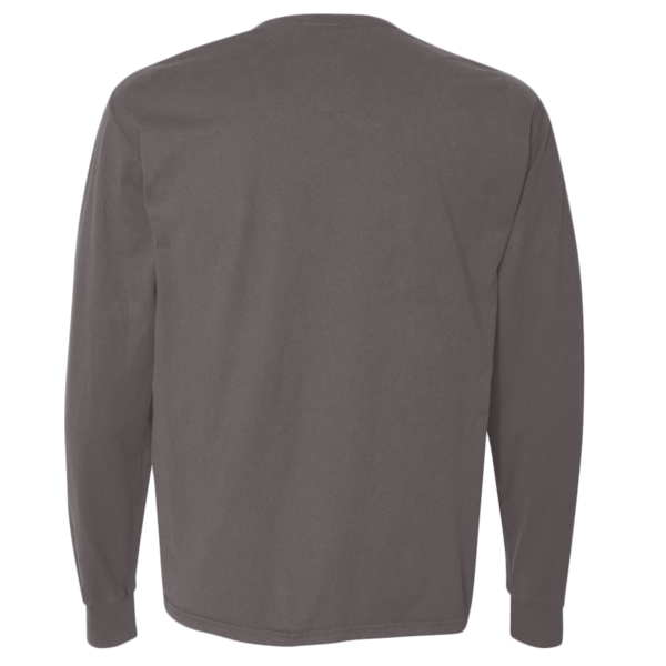 ComfortWash by Hanes Unisex Garment-Dyed Long Sleeve T-Shirt, New Railroad Grey, Back view