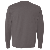ComfortWash by Hanes Unisex Garment-Dyed Long Sleeve T-Shirt, New Railroad Grey, Back view