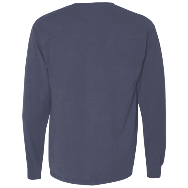 ComfortWash by Hanes Unisex Garment-Dyed Long Sleeve T-Shirt With a Pocket, Anchor Slate, Back view