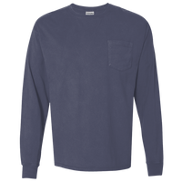 ComfortWash by Hanes Unisex Garment-Dyed Long Sleeve T-Shirt With a Pocket, Anchor Slate, Front view