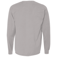 ComfortWash by Hanes Unisex Garment-Dyed Long Sleeve T-Shirt With a Pocket, Concrete Grey, Back view