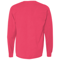 ComfortWash by Hanes Unisex Garment-Dyed Long Sleeve T-Shirt With a Pocket, Crimson Fall, Back view