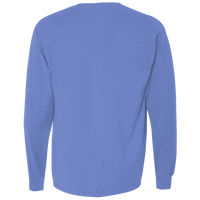 ComfortWash by Hanes Unisex Garment-Dyed Long Sleeve T-Shirt With a Pocket, Deep Forte Blue, Back view