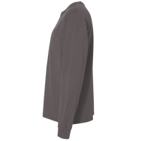 ComfortWash by Hanes Unisex Garment-Dyed Long Sleeve T-Shirt With a Pocket, New Railroad Grey, Left Sleeve view
